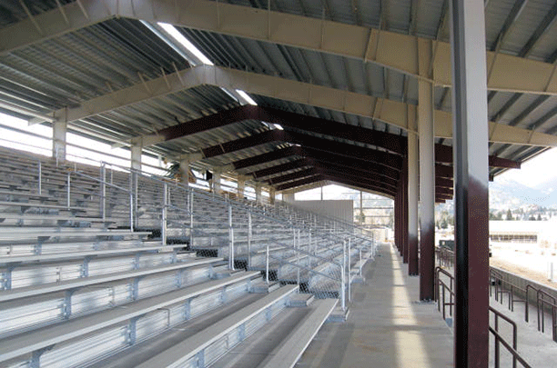 Stanley Park stadium seating overhead