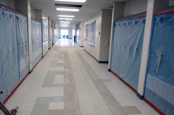 Thornton High School Health Clinic floor repair